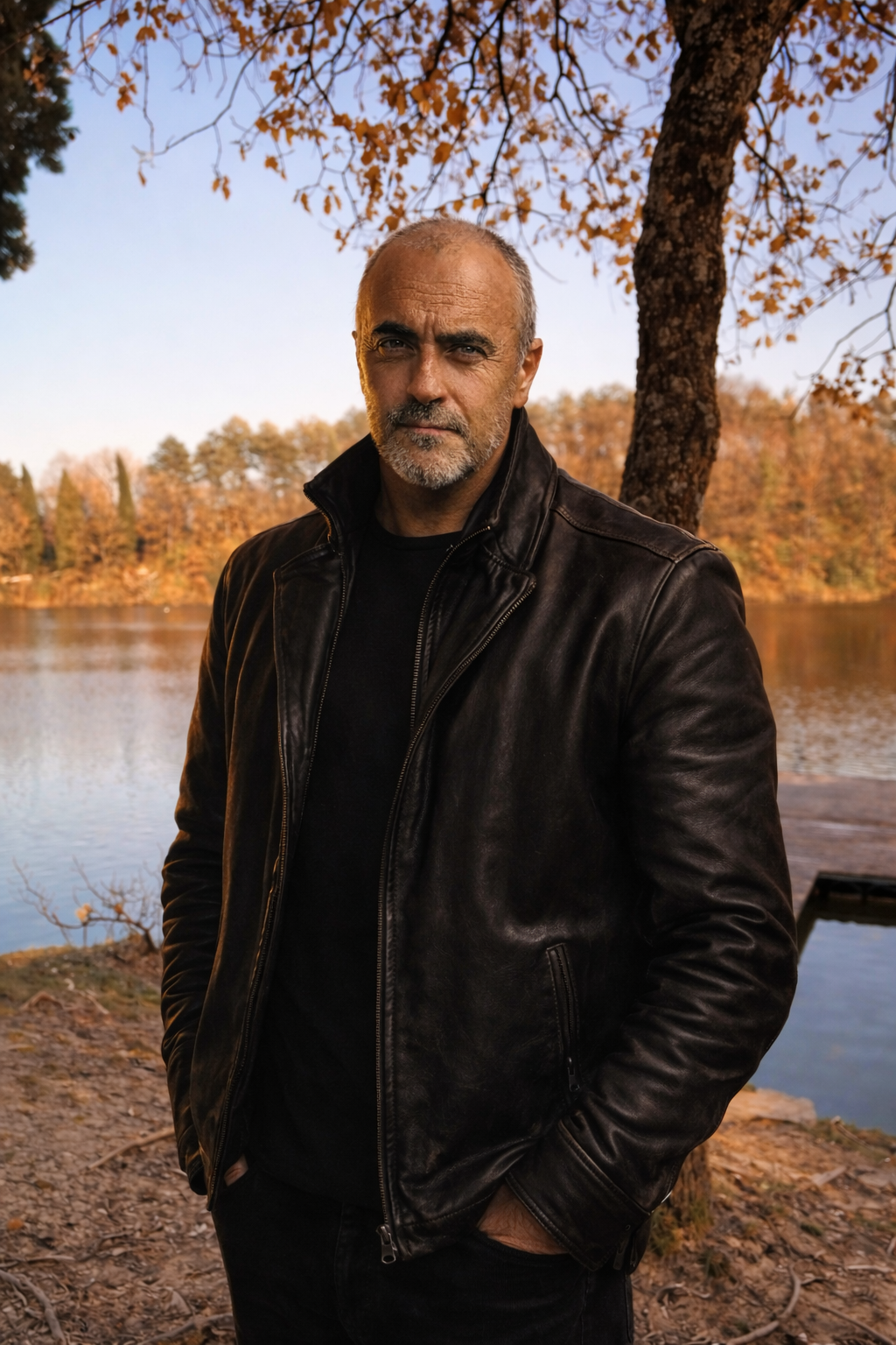 Carlo D'Angiò - ritratto autunnale al lago