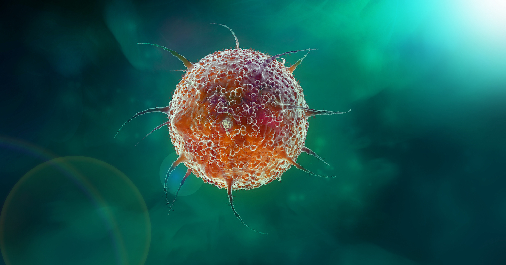 virus cell 3d illustration