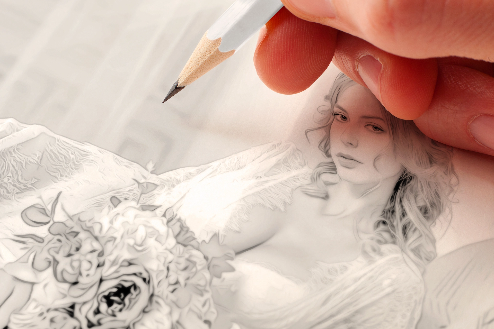 La sposa: coloring page scaricabile