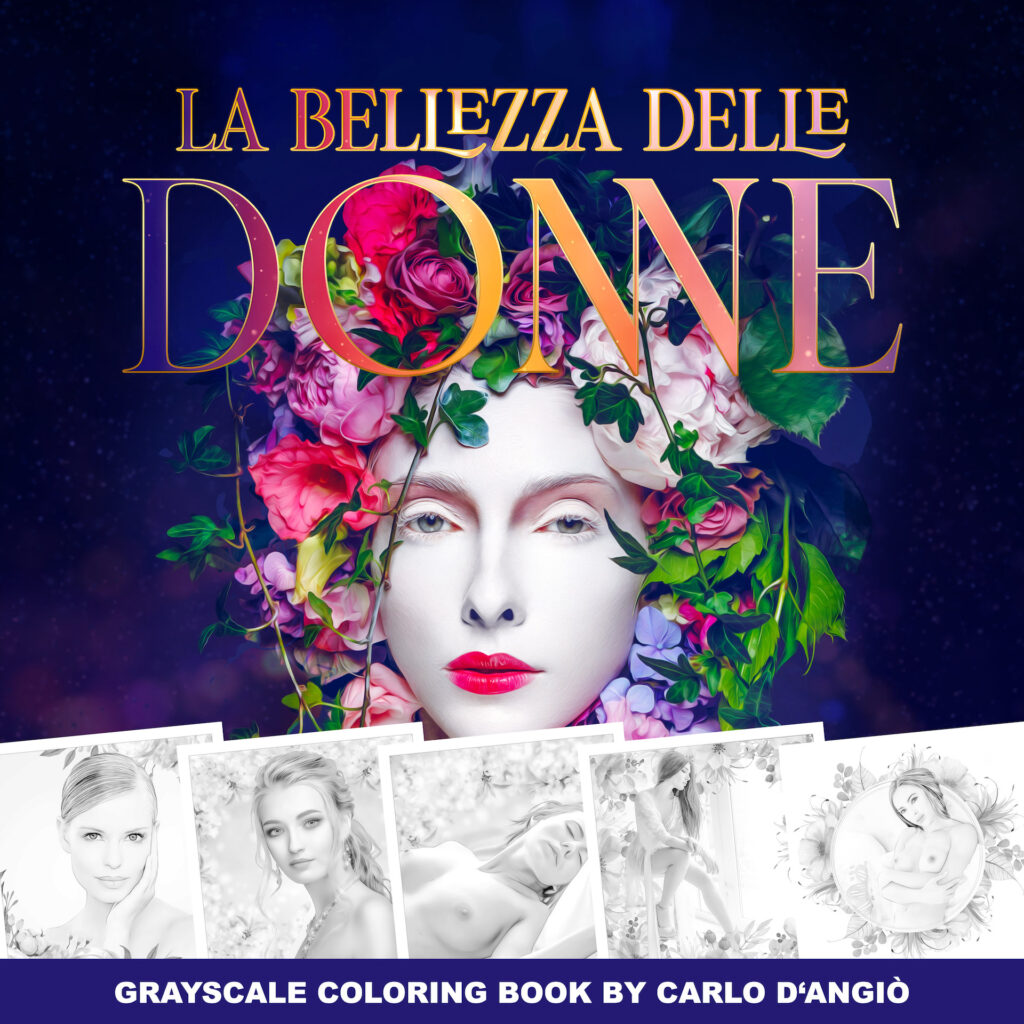 Copertina del coloring book in uscita «La bellezza delle donne»