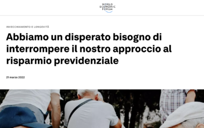 Il World Economic Forum ha preso di mira anche le pensioni