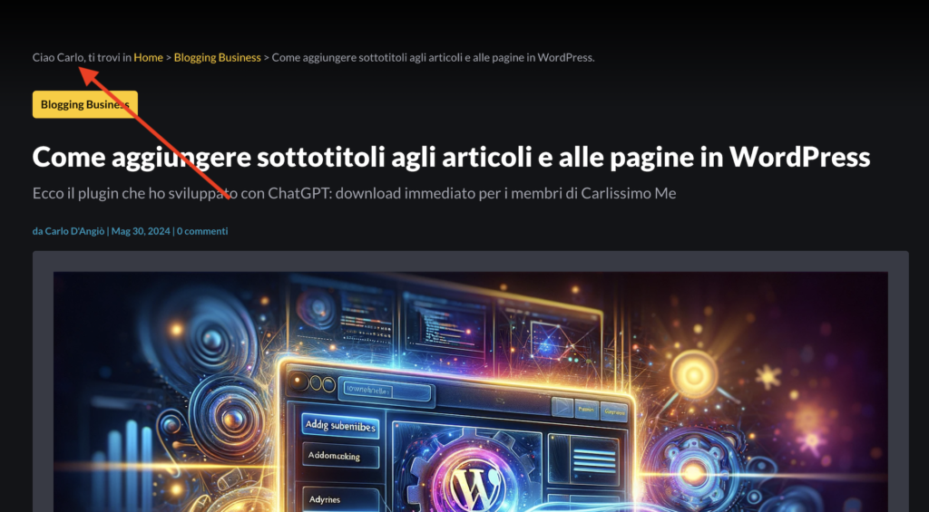 Migliorare l'esperienza utente con messaggi di benvenuto personalizzati