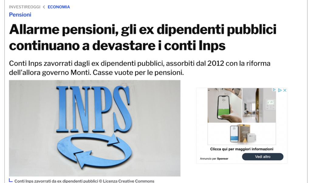 Rischio pensioni in Italia