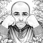 Coloring book con ChatGpt: ritratto lineart in bianco e nero generato con intelligenza artificiale, pronto per essere colorato